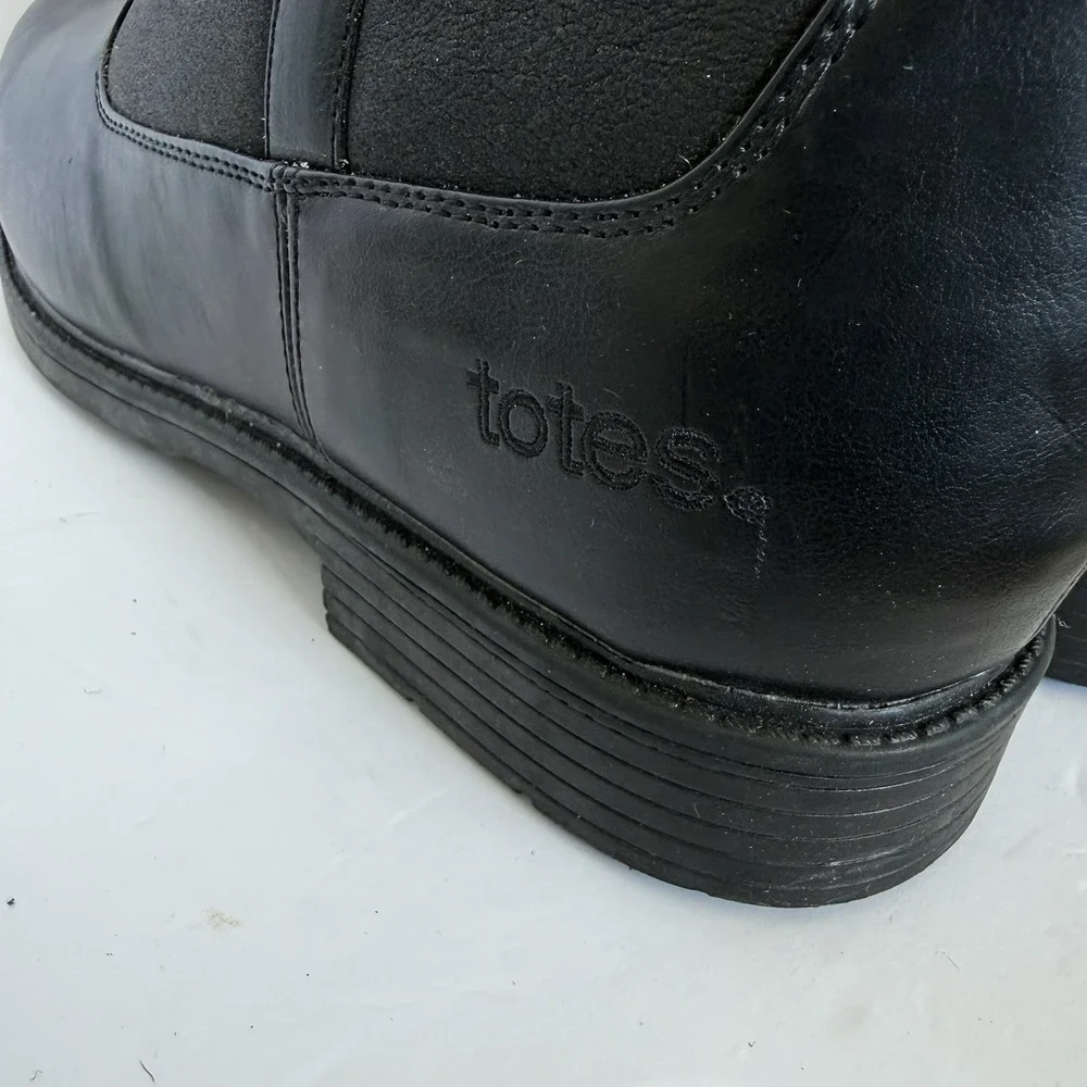 Totes Dave Men's 13M Black Waterproof Thermolite Faux Fur Winter Snow Boots